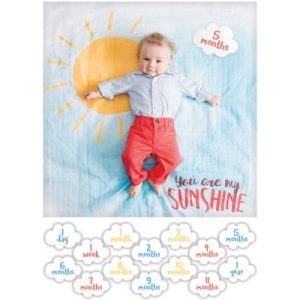 achetez Maxi lange avec cartes étapes de bébé You are my sunshine (7 cartes recto verso) Lulujo au meilleur prix en promo