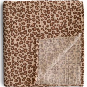 achetez Maxi lange en coton bio Leopard (120 x 120 cm) Mushie au meilleur prix en promo