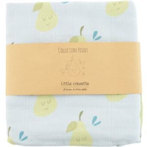 achetez Maxi lange en coton bio Poires (120 x 120 cm) Little Crevette au meilleur prix en promo