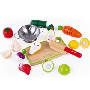 achetez Maxi set de fruits et légumes en bois à découper Janod au meilleur prix en promo