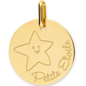 achetez Médaille Petite Etoile personnalisable (or jaune 750°) Lucas Lucor au meilleur prix en promo