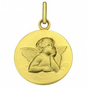 achetez Médaille ronde Ange 16 mm (or jaune 750°) Premiers Bijoux au meilleur prix en promo