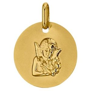 achetez Médaille ronde Ange de Raphaël 16 mm (or jaune 750°) Premiers Bijoux au meilleur prix en promo