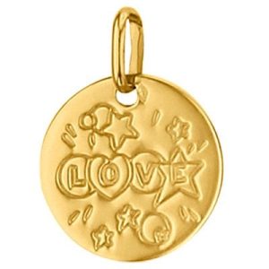 achetez Médaille ronde Love 14 mm (or jaune 750°) Premiers Bijoux au meilleur prix en promo