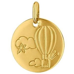 achetez Médaille ronde Montgolfière 16 mm (or jaune 750°) Premiers Bijoux au meilleur prix en promo