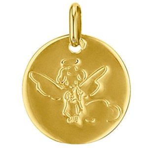 achetez Médaille ronde Petit Ange 16 mm (or jaune 750°) Premiers Bijoux au meilleur prix en promo