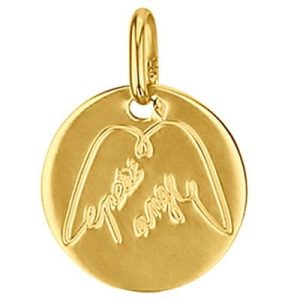 achetez Médaille ronde Petit Ange ailes 14 mm (or jaune 750°) Premiers Bijoux au meilleur prix en promo