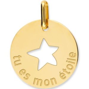 achetez Médaille tu es mon étoile personnalisable (or jaune 750°) Lucas Lucor au meilleur prix en promo