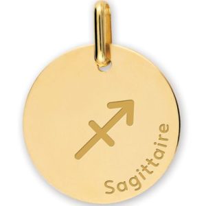 achetez Médaille zodiaque Sagittaire personnalisable (or jaune 750°) Lucas Lucor au meilleur prix en promo