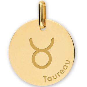 achetez Médaille zodiaque Taureau personnalisable (or jaune 375°) Lucas Lucor au meilleur prix en promo