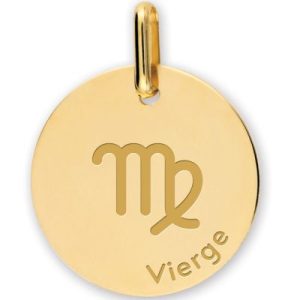 achetez Médaille zodiaque Vierge personnalisable (or jaune 750°) Lucas Lucor au meilleur prix en promo