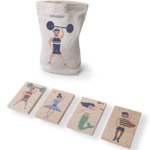 achetez Méli-mélo en bois Personnages (12 pièces) Nobodinoz au meilleur prix en promo