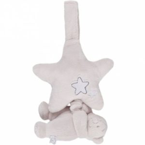 achetez Mini doudou musical Nouky ours à suspendre Poudre d'étoiles (15 cm) Noukie's au meilleur prix en promo