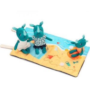 achetez Mini peluches la famille de Marius le rhinocéros (13-16 cm) Lilliputiens au meilleur prix en promo