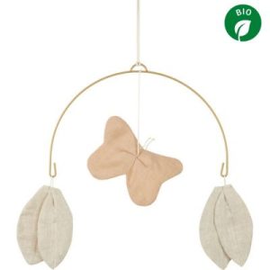 achetez Mobile papillon Lin français sand Nobodinoz au meilleur prix en promo
