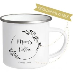 achetez Mug émail couronne fine (personnalisable) Mes Mots Déco au meilleur prix en promo