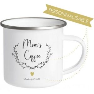 achetez Mug émail demie couronne (personnalisable) Mes Mots Déco au meilleur prix en promo