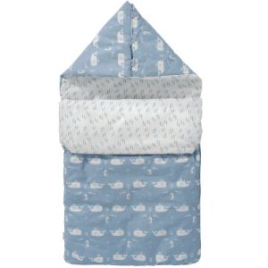 achetez Nid d'ange passe sangle chaud en coton bio Baleine bleue (80 cm) Fresk au meilleur prix en promo
