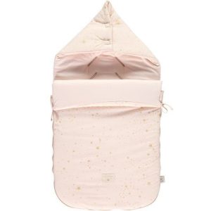 achetez Nid d'ange passe sangle en coton bio Gold stella Dream pink (90 cm) Nobodinoz au meilleur prix en promo