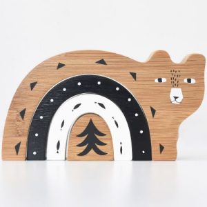 achetez Ours à empiler en bambou Wee Gallery au meilleur prix en promo