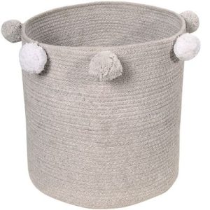achetez Panier de rangement Bubbly en coton gris (30 x 30 cm) Lorena Canals au meilleur prix en promo