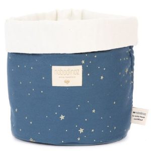 achetez Panier de toilette Panda Gold stella Night blue (19 x 15 cm) Nobodinoz au meilleur prix en promo