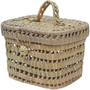 achetez Panier de toilette en feuilles de palmier (23 x 16 cm) Kikadu au meilleur prix en promo