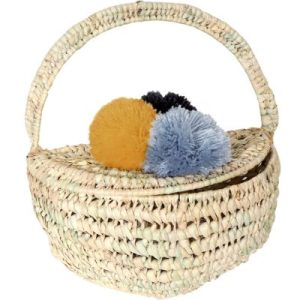 achetez Panier mural avec pompons (28 x 24 cm) Kikadu au meilleur prix en promo