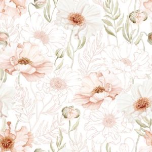 achetez Papier peint Pink Poppies (50 cm x 10 m) Lilipinso au meilleur prix en promo