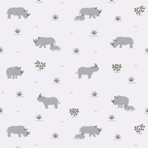 achetez Papier peint intissé Les rhinocéros Tanzania (10 m) Lilipinso au meilleur prix en promo
