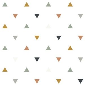 achetez Papier peint motif triangles bleus gris beige (10 m) Lilipinso au meilleur prix en promo