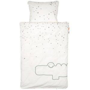 achetez Parure de lit en coton bio Crocodile (100 x 140 cm) Done by Deer au meilleur prix en promo