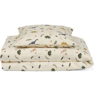 achetez Parure de lit en coton bio Ingeborg Dino mix (100 x 140 cm) Liewood au meilleur prix en promo