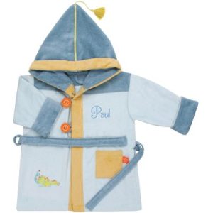 achetez Peignoir de bain Dragon bleu personnalisable (2-4 ans) L'oiseau bateau au meilleur prix en promo