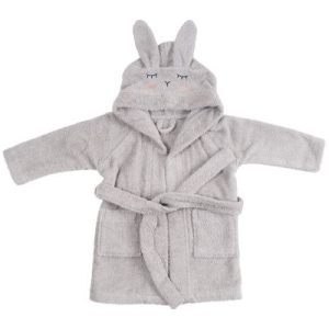achetez Peignoir de bain Lapin gris (1-2 ans) Kikadu au meilleur prix en promo