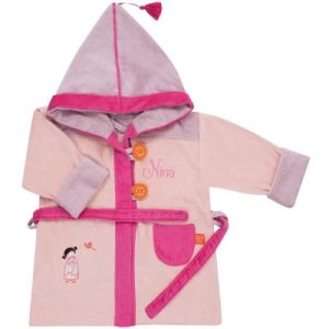achetez Peignoir de bain Tonkinoise rose personnalisable (2-4 ans) L'oiseau bateau au meilleur prix en promo