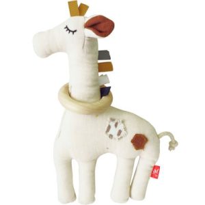 achetez Peluche Girafe avec anneau de dentition (23 cm) Kikadu au meilleur prix en promo