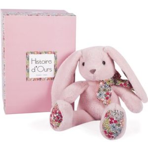 achetez Peluche Lapin rose Copain Câlin (25 cm) Histoire d'Ours au meilleur prix en promo