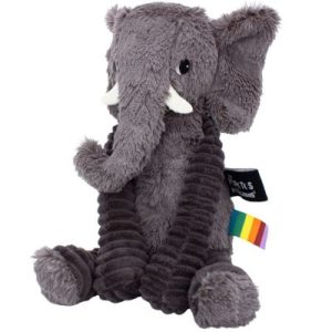 achetez Peluche Les Ptipotos Dimoitou l'éléphant gris (35 cm) Les Déglingos au meilleur prix en promo