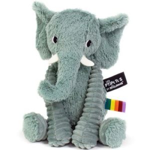 achetez Peluche Les Ptipotos Dimoitou l'éléphant vert (26 cm) Les Déglingos au meilleur prix en promo