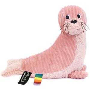 achetez Peluche Les Ptipotos Phoque rose (30 cm) Les Déglingos au meilleur prix en promo
