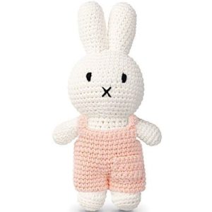 achetez Peluche Miffy en salopette rose pastel (25 cm) Just Dutch au meilleur prix en promo