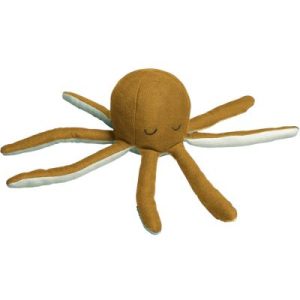 achetez Peluche Octopus en coton biologique Pieuvre ocre (19 cm) Fabelab au meilleur prix en promo