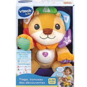 achetez Peluche d'activités Tiago lionceau des découvertes VTech au meilleur prix en promo