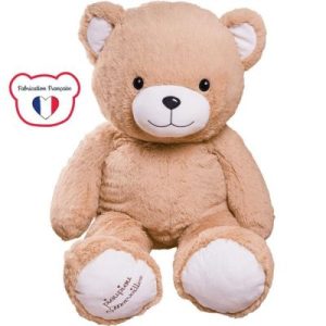 achetez Peluche géante Gaston l'ours beige (100 cm) Pioupiou et Merveilles au meilleur prix en promo