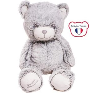 achetez Peluche géante Gaston l'ours gris (80 cm) Pioupiou et Merveilles au meilleur prix en promo
