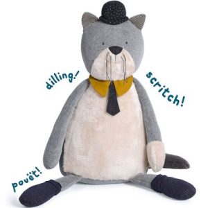 achetez Peluche géante chat Fernand Les Moustaches (75 cm) Moulin Roty au meilleur prix en promo