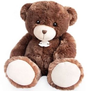 achetez Peluche géante ours Bellydou marron (60 cm) Histoire d'Ours au meilleur prix en promo