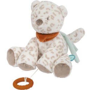 achetez Peluche musicale Jungo léopard des neiges Boris & Jungo (28 cm) Nattou au meilleur prix en promo