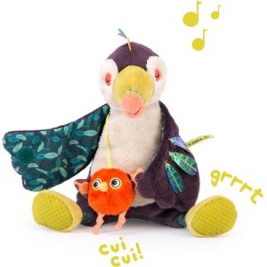 achetez Peluche musicale Pakou le toucan Dans la Jungle (21 cm) Moulin Roty au meilleur prix en promo
